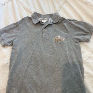 Lacoste Gray Polo Shirt with Logo
